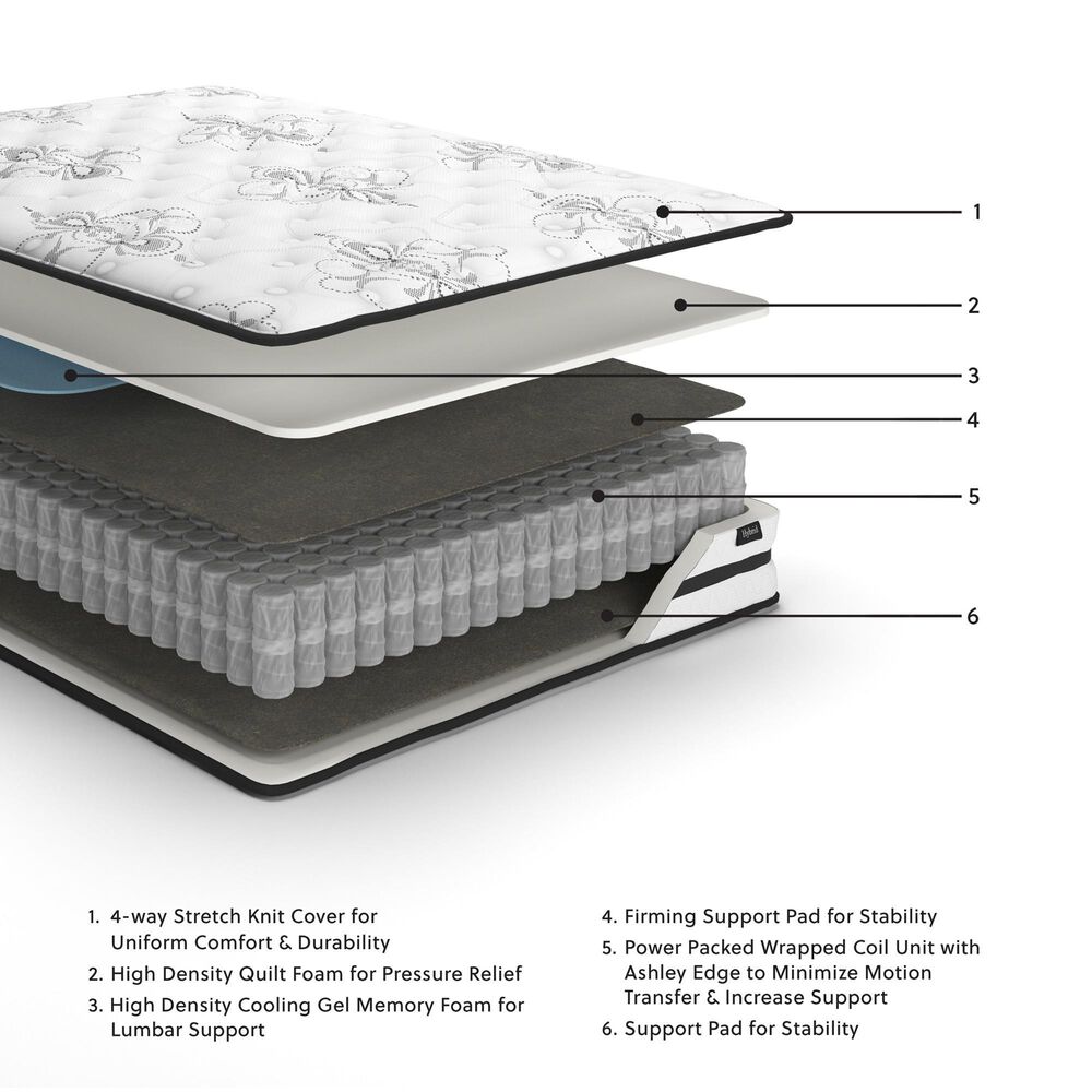 Ashley Chime 10&quot; Hybrid Medium Tight Top Twin Mattress, , large