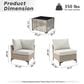 HOMLUX 7-Piece Patio Conversation Set in Beige, , large