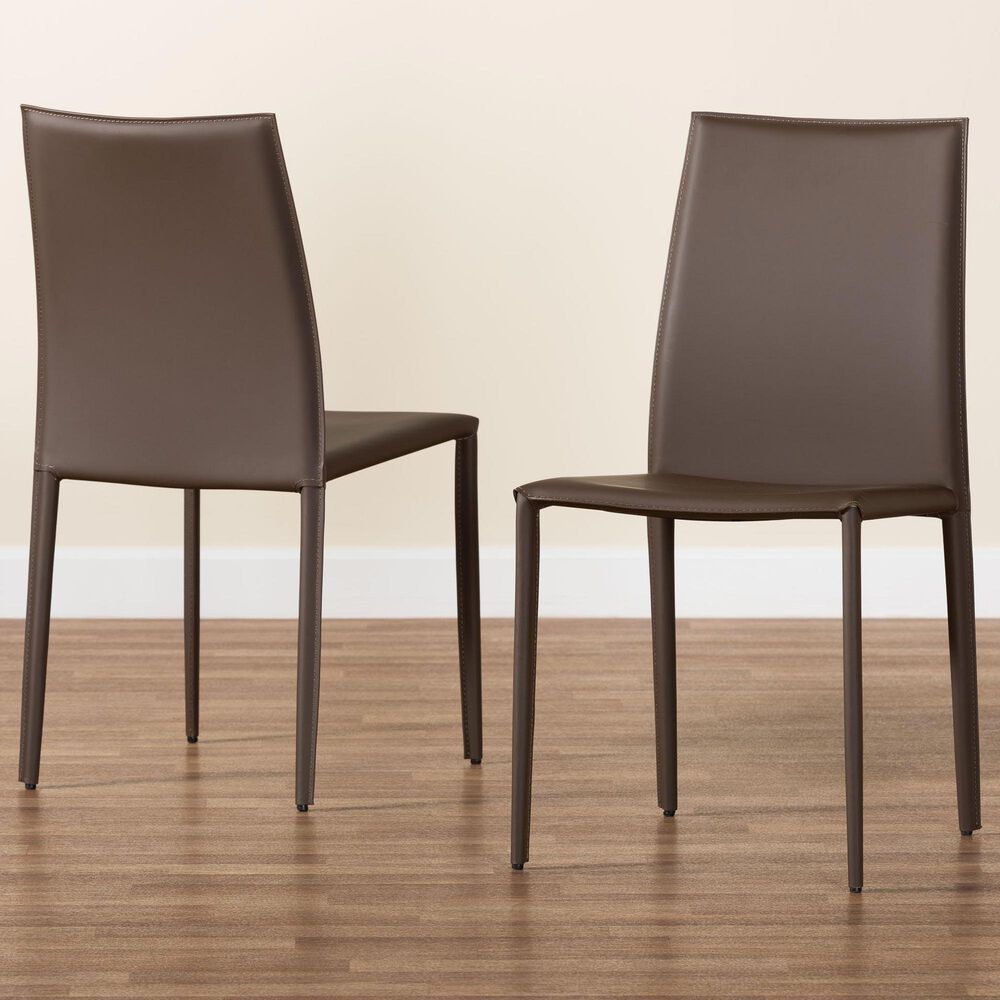 Baxton Studio Rockford Side Chair in Taupe (Set of 2), , large