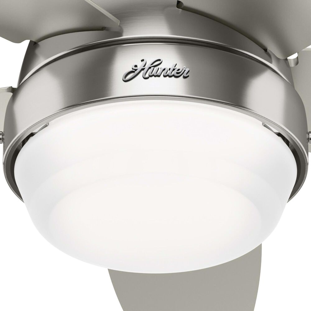 Hunter Lilliana 44&quot; Ceiling Fan with LED Lights in Brushed Nickel, , large