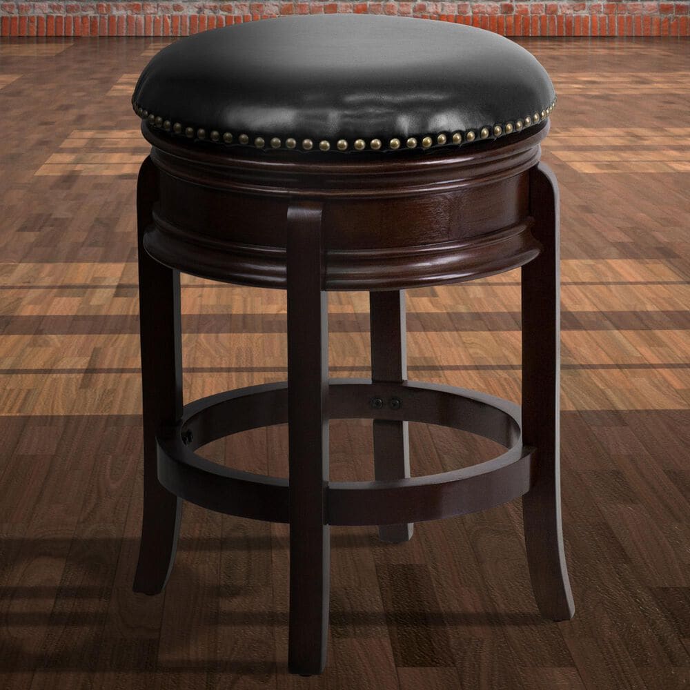Flash Furniture 24" Swivel Counter Stool in Black, , large