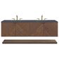 James Martin Vanities Marcello 72" Double Bathroom Vanity in Chestnut with 3 cm Charcoal Soapstone Quartz Top and Rectangular Sinks, , large