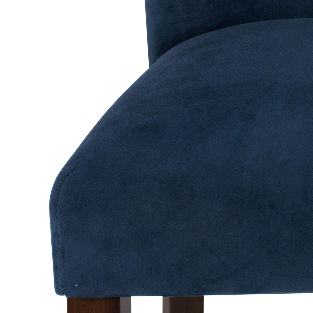 Kinfine Parsons Dining Chair with Dark Navy Cushion in Dark Walnut &#40;Set of 2&#41;, , large