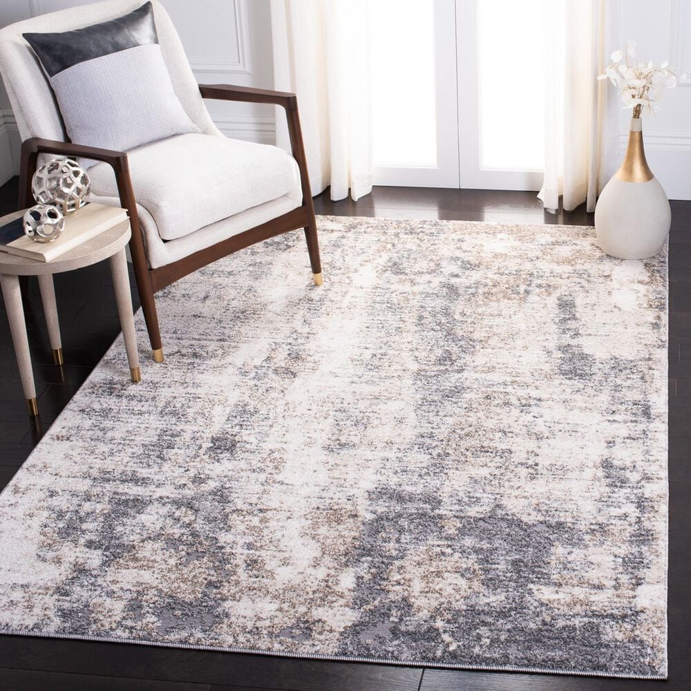 Safavieh Aston ASN713 4&#39; x 6&#39; Ivory and Grey Area Rug, , large