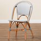bali & pari Genica Side Chair in Navy Blue, White and Natural Brown, , large