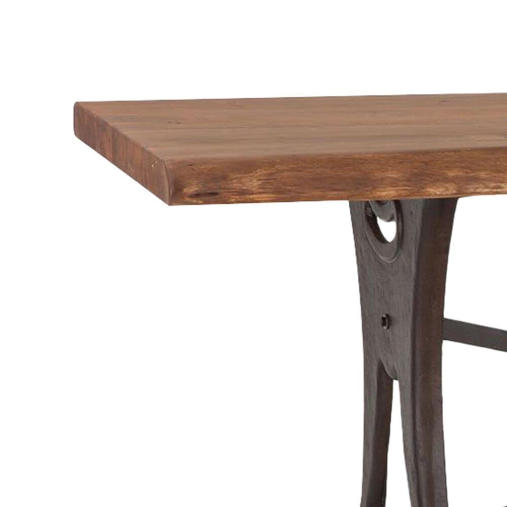 Home Trends &amp; Design Organic Forge 94&quot; Dining Table in Raw Walnut and Antique Zinc, , large