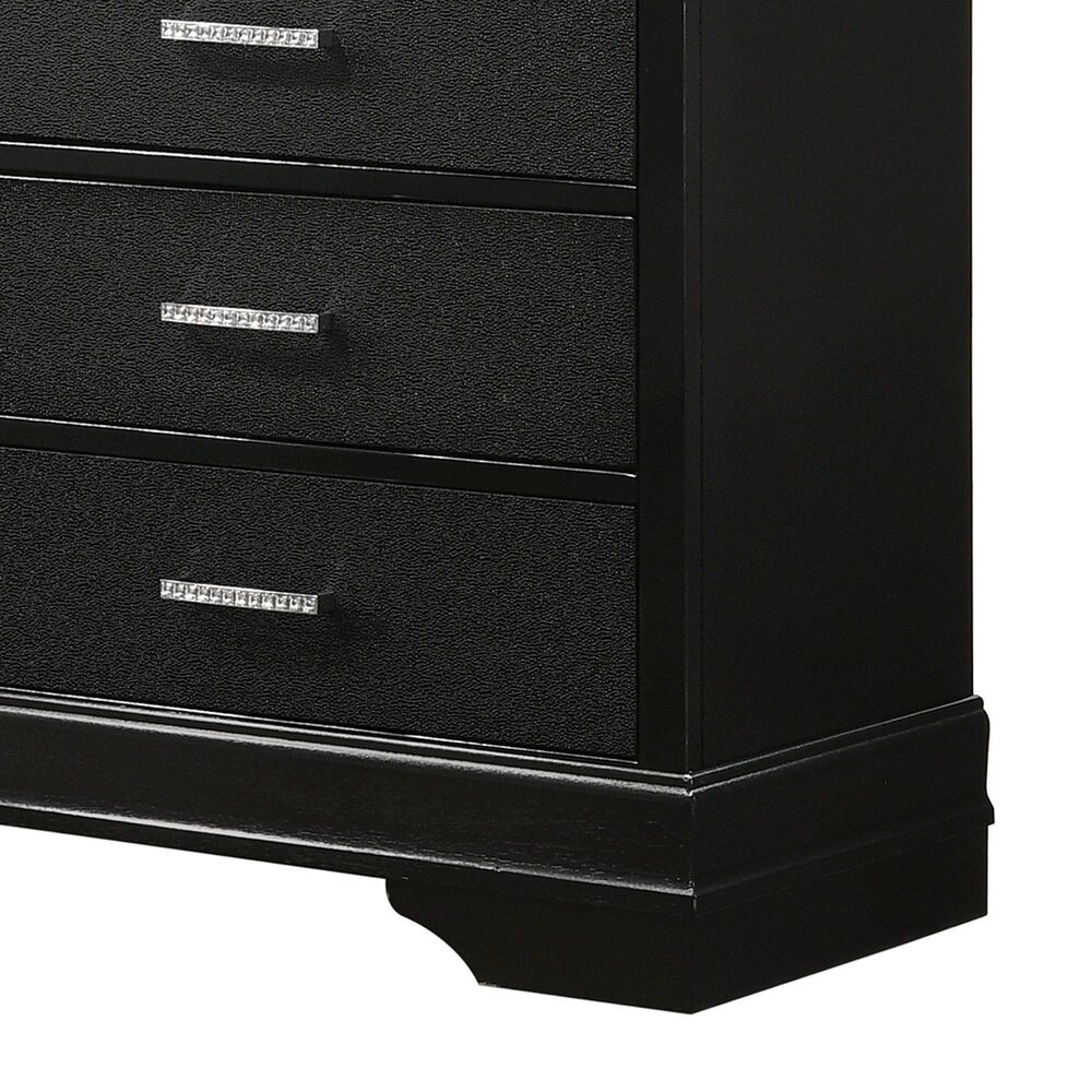 Crown Mark Amalia 3-Piece King Bedroom Set in Black, , large