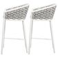 Hearth and Haven Rowan Patio Low-back Barrel Stool in White (Set of 2), , large