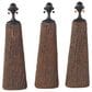 Maple and Jade African Woman Decorative Sculpture with Red, Orange, and White Dresswear in  Black Set of 3, , large