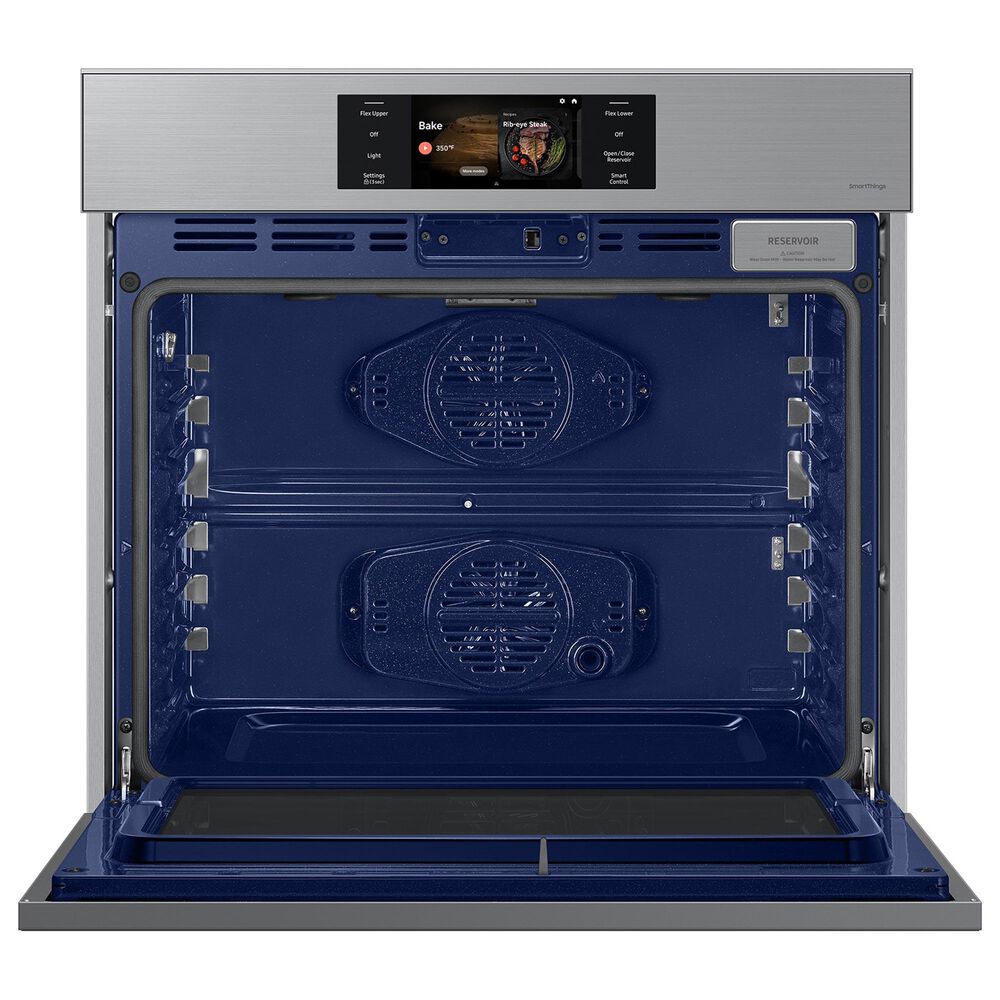 Samsung Bespoke 2-Piece Kitchen Package with Stainless Steel Bespoke 30" Single Wall Oven and Black 30" Induction Cooktop, , large