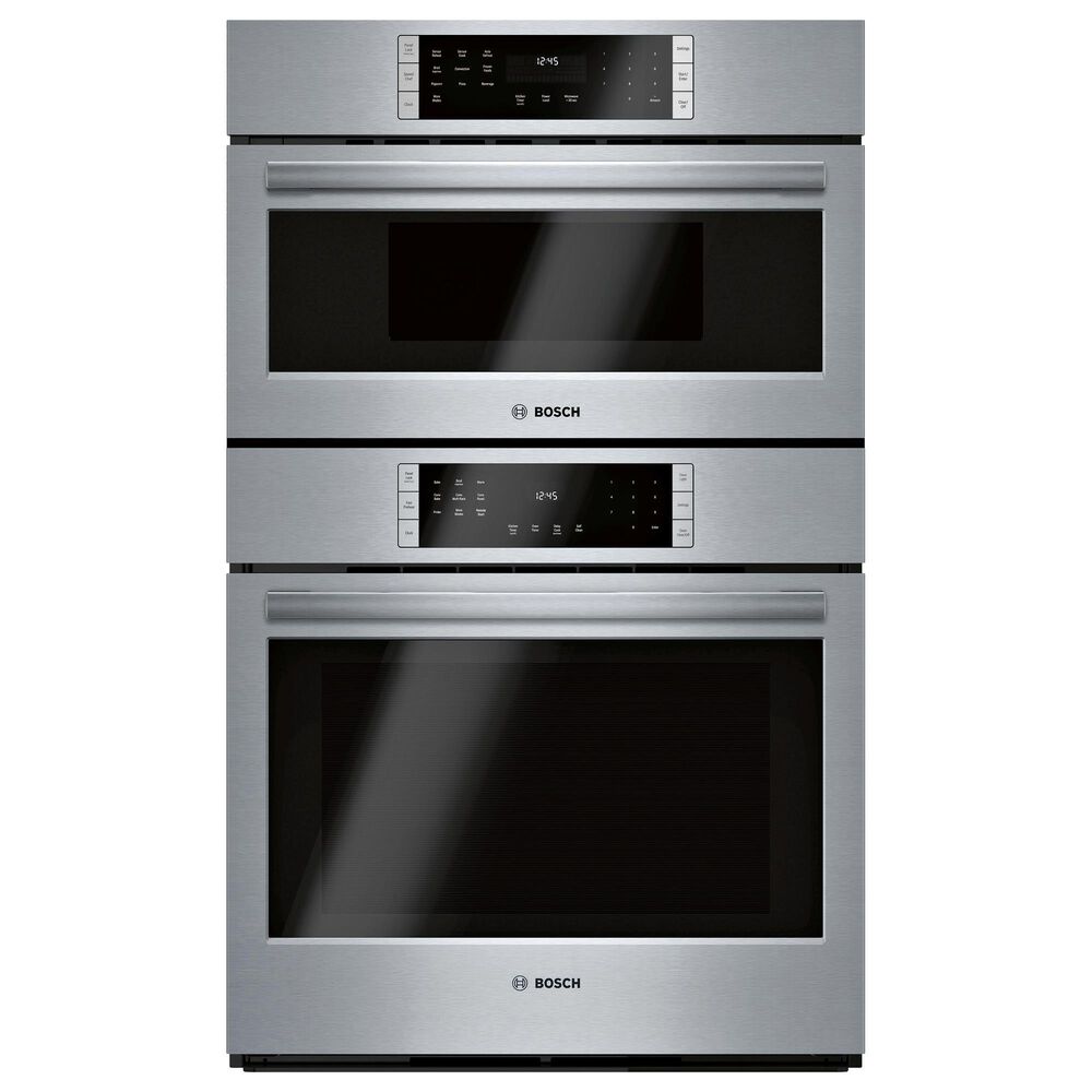 Bosch 800 Series 2-Piece Kitchen Package with 30&quot; Double Speed Combination Oven 36&quot; Gas Cooktop and in Stainless Steel, , large