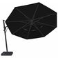 Garden Party Starlux AKZ Plus 13" Octagon Cantilever Umbrella with Base in Black, , large