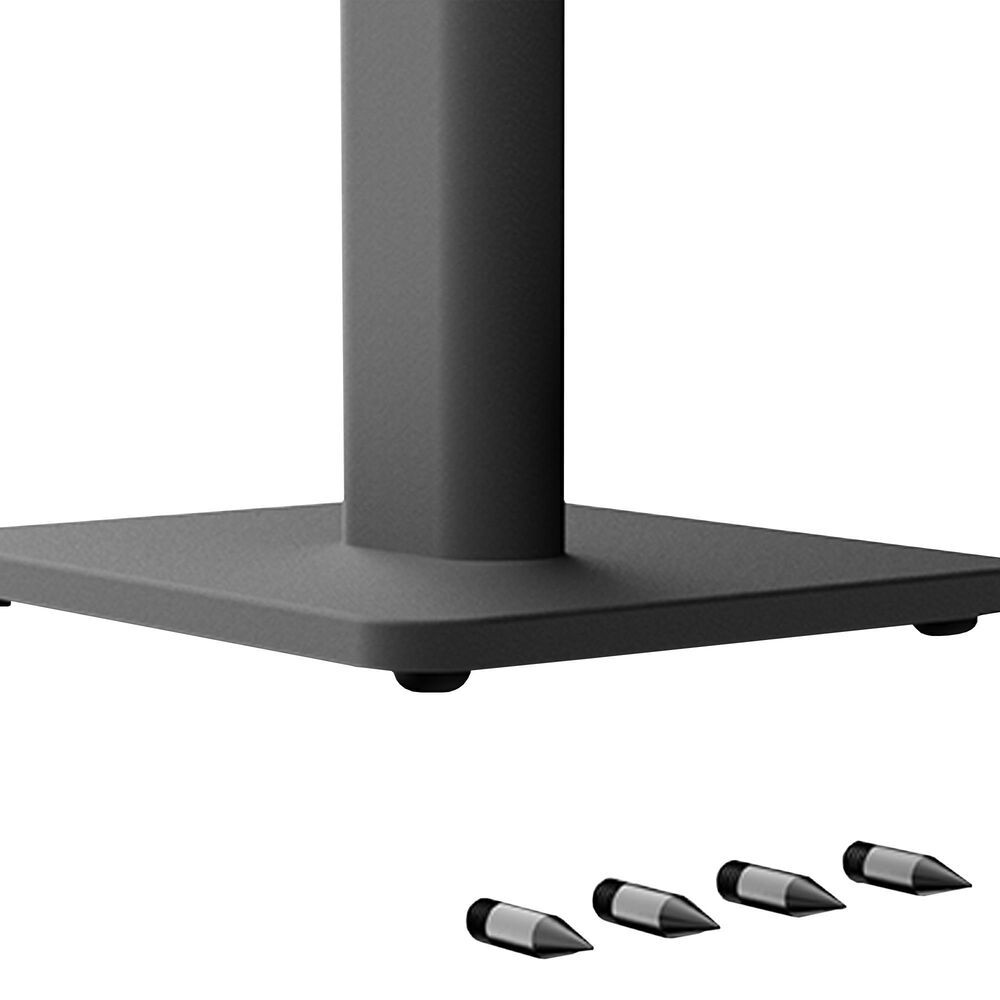 Kanto Universal Height Adjustable Bookshelf Speaker Stands in Black (Set of 2), , large