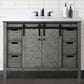 Lexora Home Marsyas 48" Single Bathroom Vanity in Ash Grey with White Quartz Top and Rectangular Sink, , large