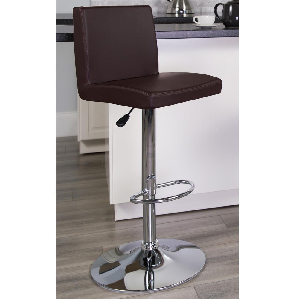 Flash Furniture Adjustable Barstool in Brown, , large