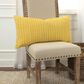 Rizzy Home 14" x 26" Polyester Filled Striped Lumbar Pillow in Yellow, , large