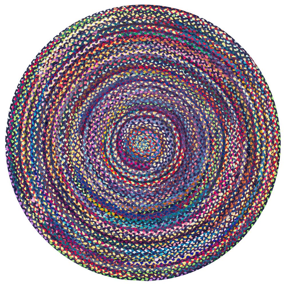 nuLOOM Nomad MGNM04B 6' Round Blue Area Rug, , large