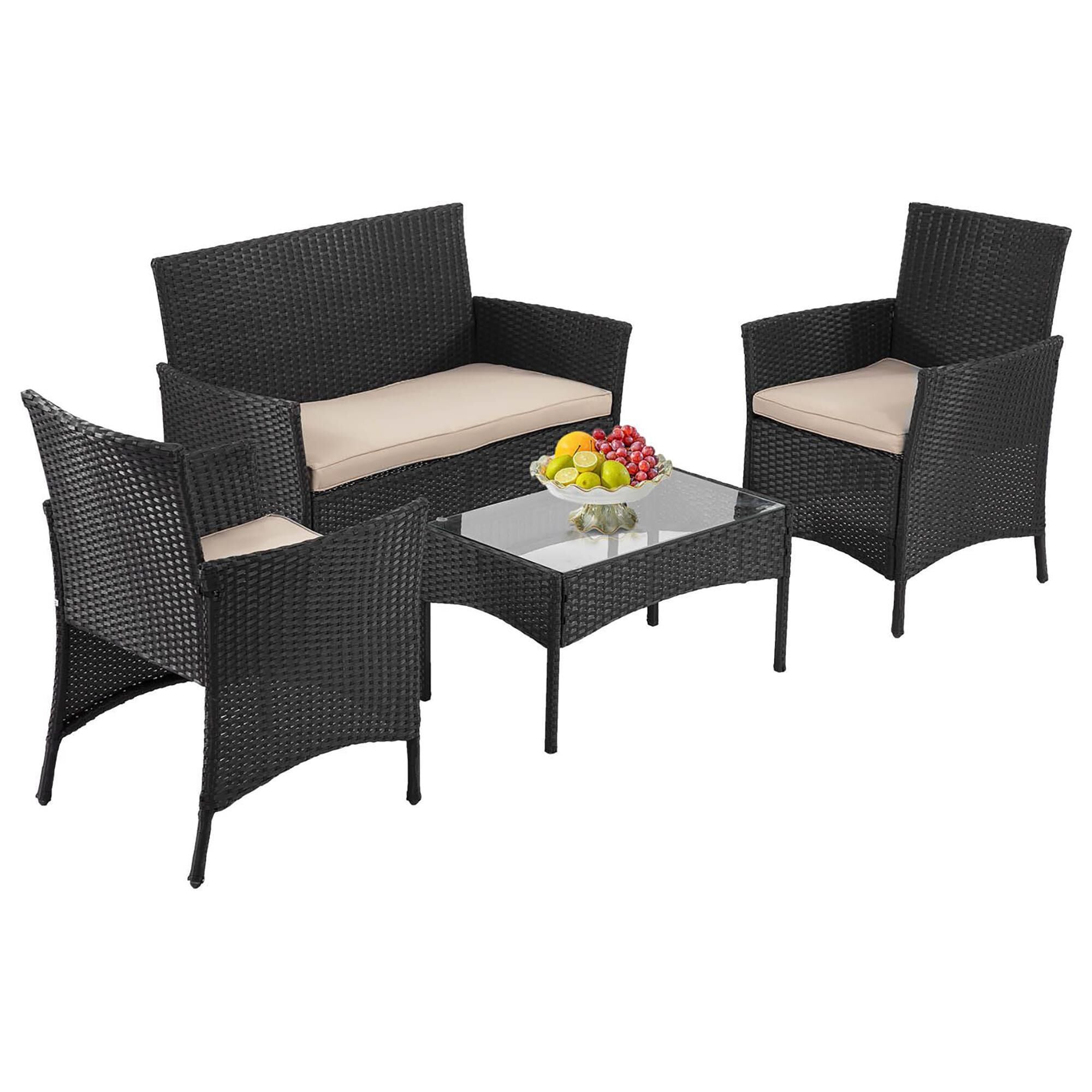 Black discount conversation set