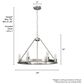 Hunter Saddlewood 6-Light Chandelier in Brushed Nickel, , large