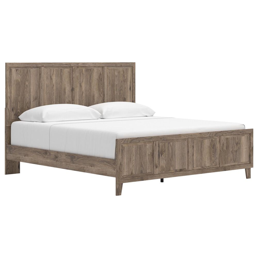Ashley Rusticott King Panel Bed in Brown, , large