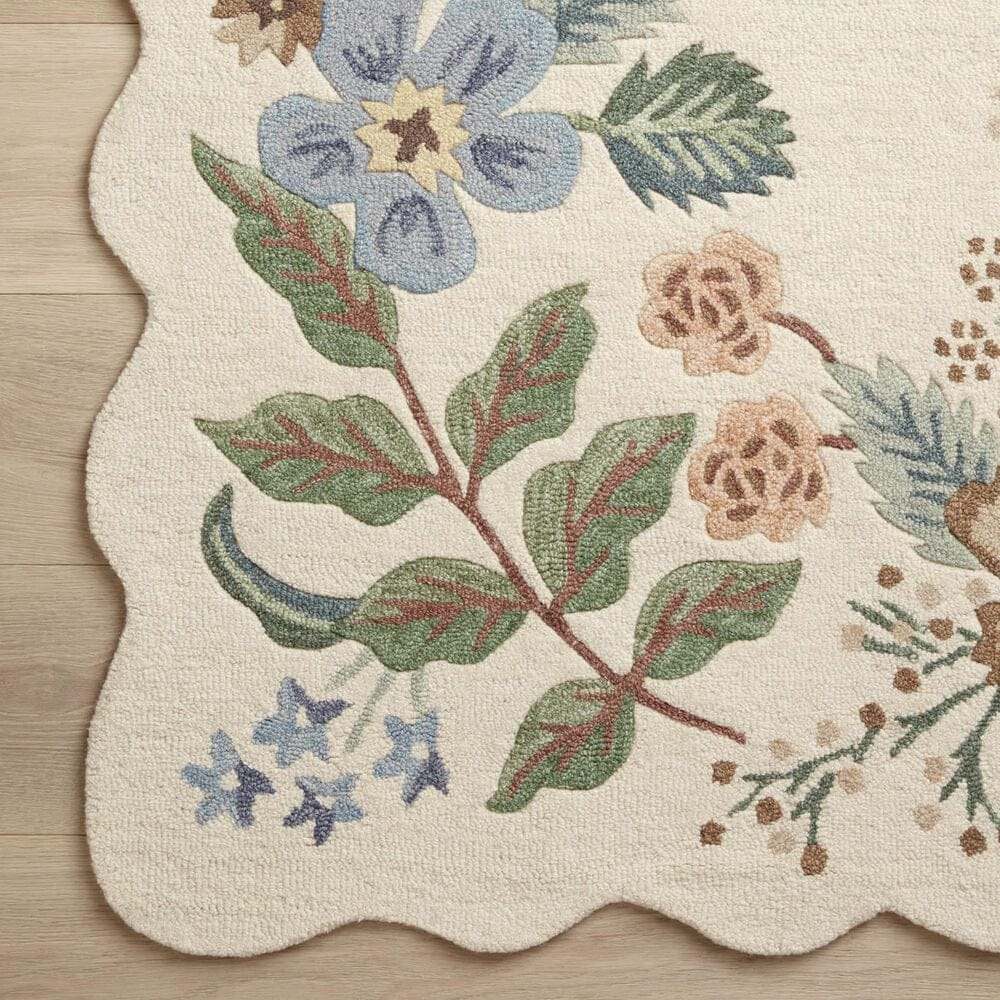 Rifle Paper Co Crafted by Cloth and Company Silhouette 2&#39;3&quot; x 3&#39;9&quot; Cream Area Rug, , large