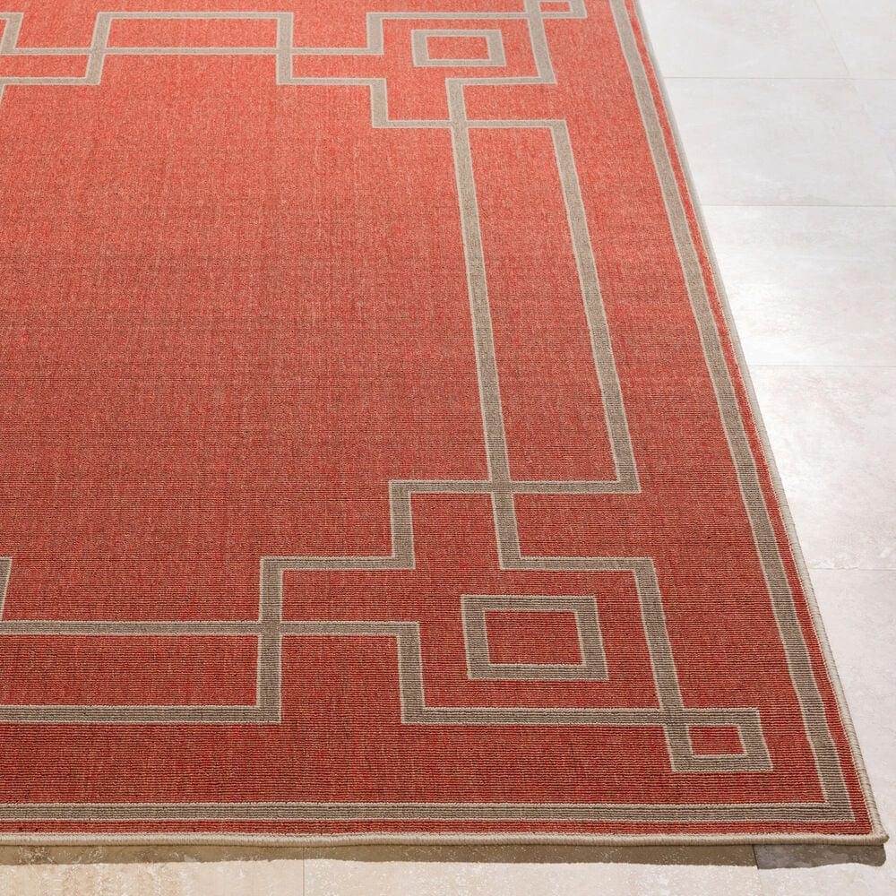 Surya Alfresco 2&#39;5&quot; x 7&#39;10&quot; Rust, Brown and Beige Indoor/Outdoor Runner, , large