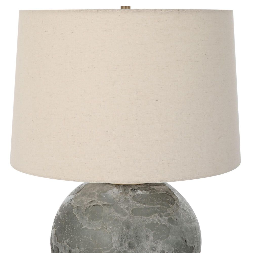 Uttermost Lunia Table Lamp in Smoky Gray and Antique Brushed Brass, , large