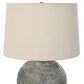 Uttermost Lunia Table Lamp in Smoky Gray and Antique Brushed Brass, , large
