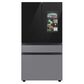 Samsung Bespoke 29 Cu. Ft. French Door Refrigerator in Charcoal Glass Family Hub Panel Included - Additional Panels Sold Separately, , large