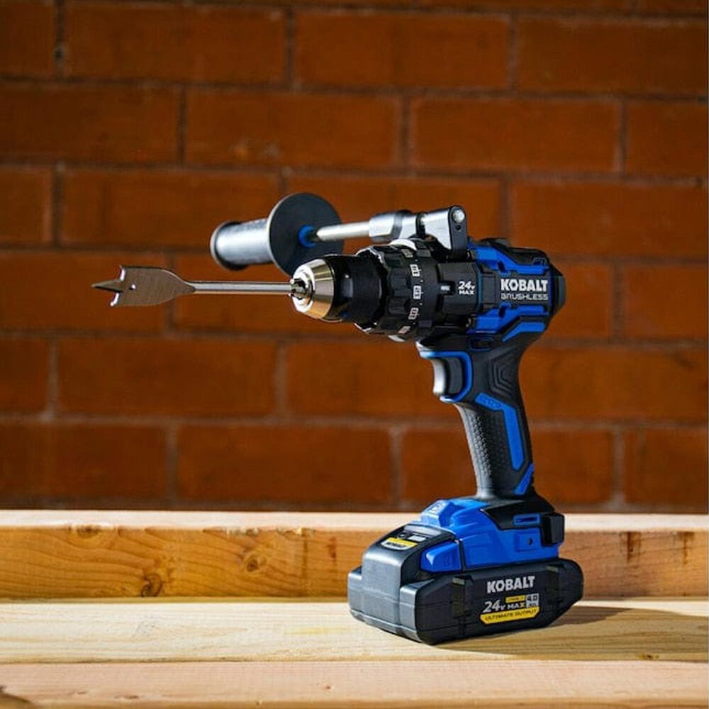 Kobalt XTR 24-Volt 1/2&quot; Keyless Brushless Cordless Drill in Black and Blue, , large