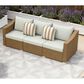Hearth and Haven Outdoor Sofa with Cushions and Natural Wicker in Light Gray, , large