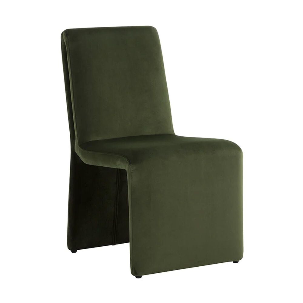 Club Collection By Sunpan Cascata Side Chair in Moss Green, , large