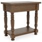 Riverside Furniture Eastlake 1-Drawer Rectangular Side Table in Whiskey Oak, , large