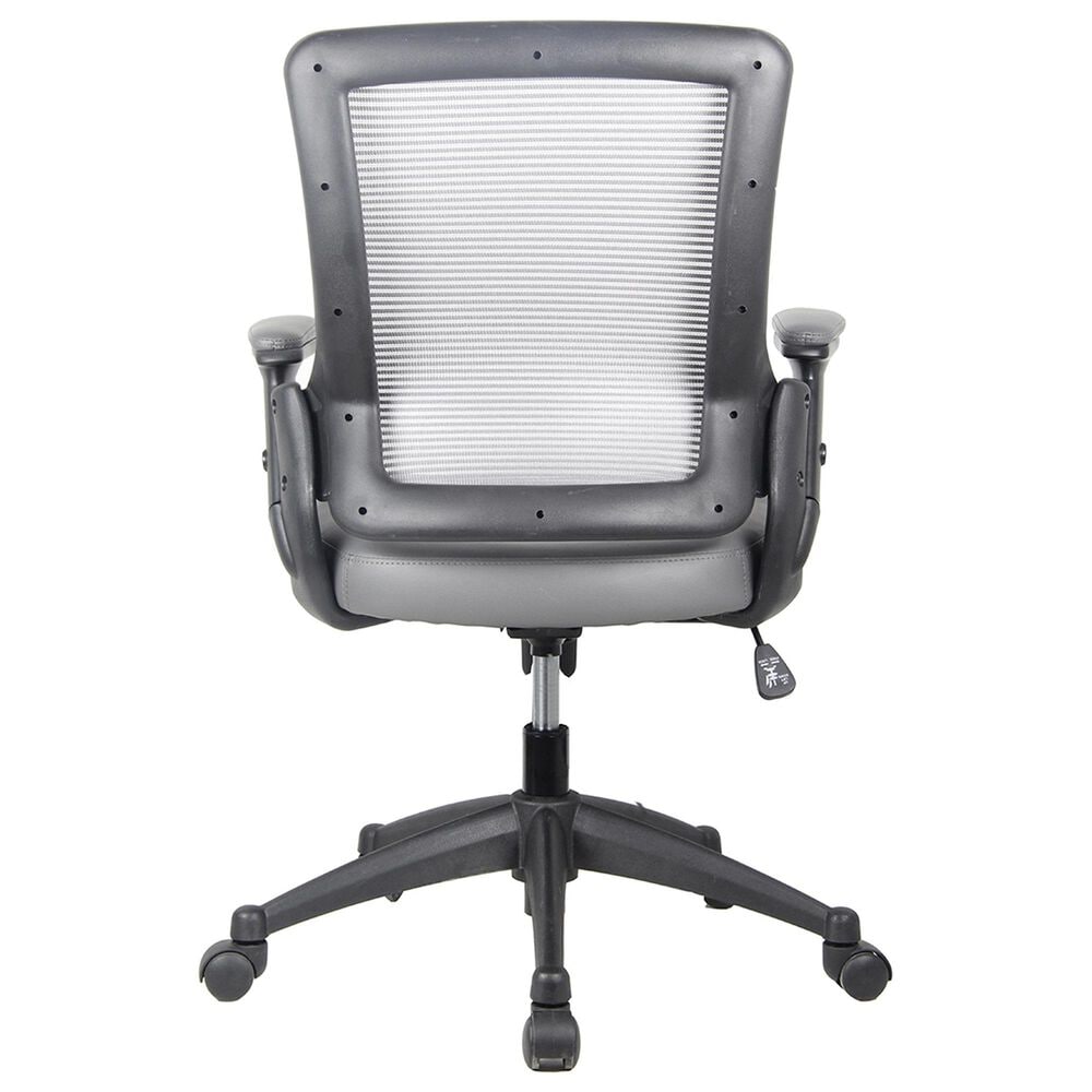 Rta Products Llc Mid-Back Mesh Task Office Chair with Height Adjustable Arms in Grey, , large