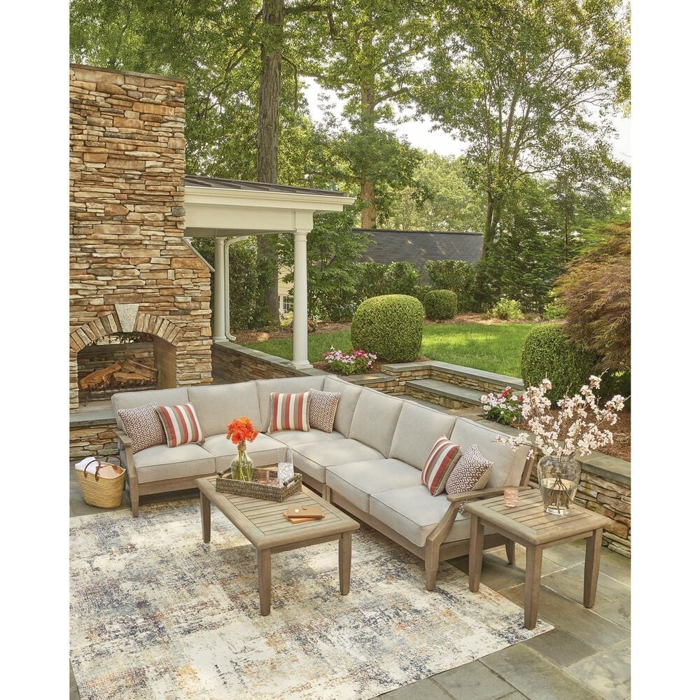 Ashley Clare View 4-Piece Outdoor Sectional in Beige, , large