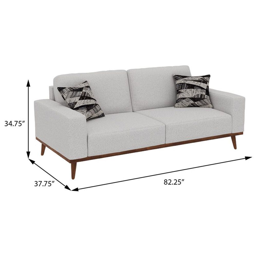 Golden Wave Furniture Heath Stationary Sofa and Loveseat Set in White, , large