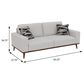 Golden Wave Furniture Heath Stationary Sofa and Loveseat Set in White, , large