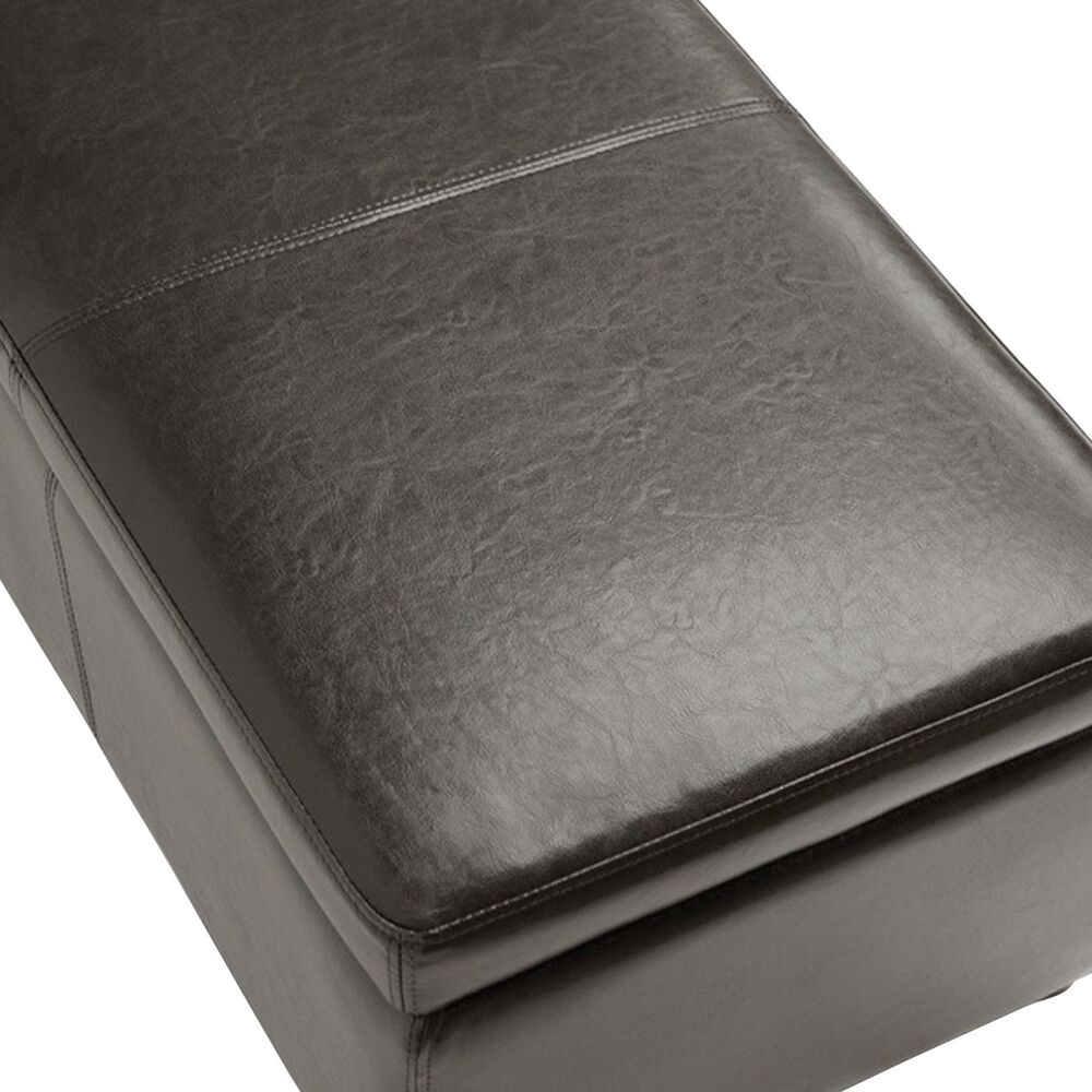 Baxton Studio Dennehy Storage Ottoman in Dark Brown, , large