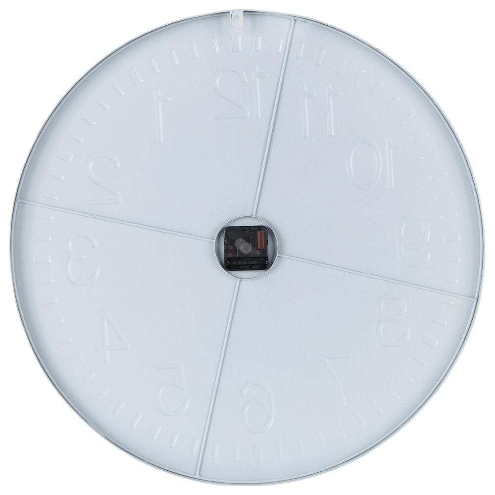 Maple and Jade Round Decorative Wall Clock in Polished White and Gold, , large