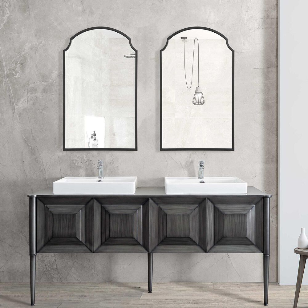 Uttermost 36&quot; Wall Mirror in Satin Black, , large