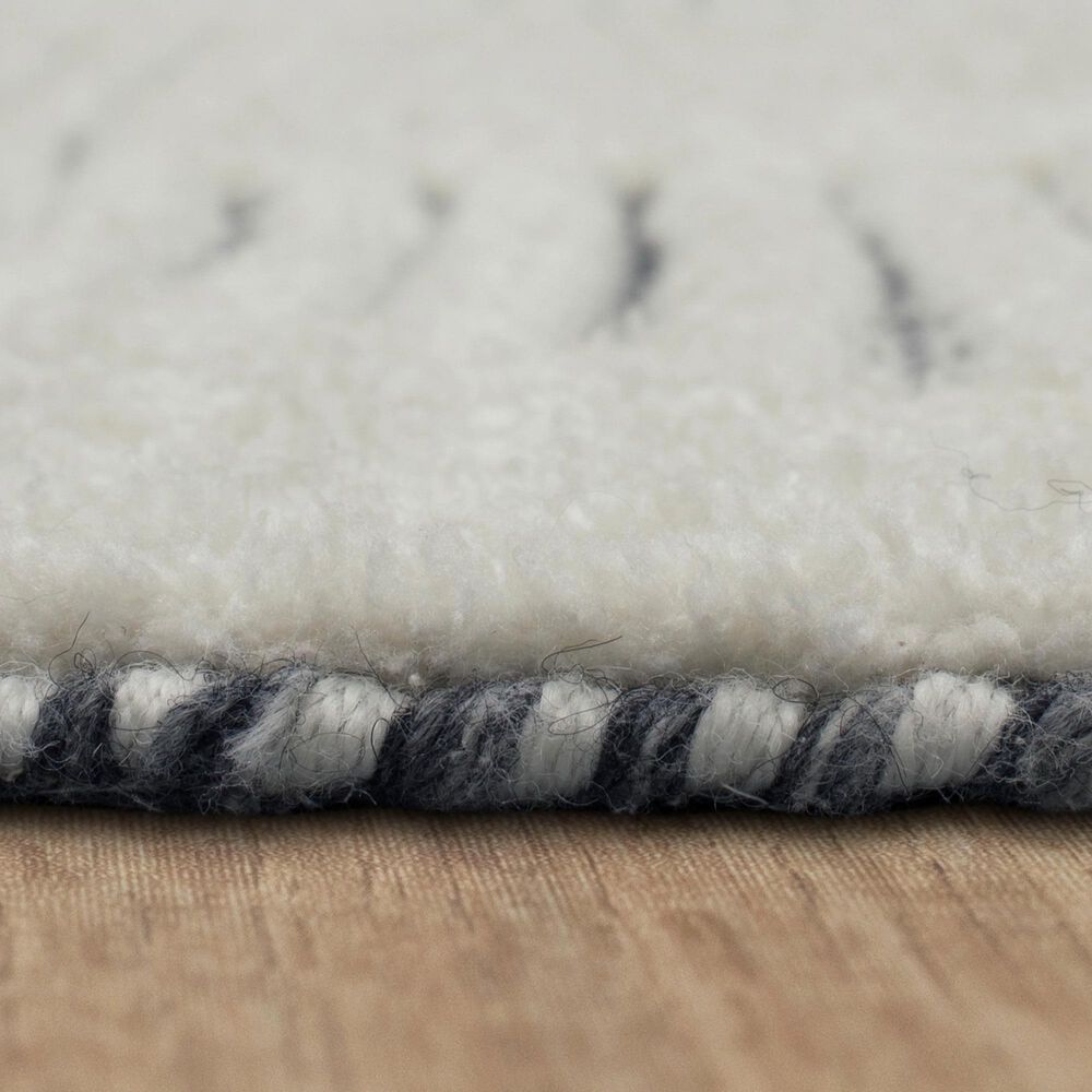 Drew and Jonathan Home Sirocco Algiers 6&#39; x 9&#39; Black and White Area Rug, , large