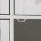 HOMLUX 53" Kitchen Island with Two Tempered Glass Cabinet Door in White, , large
