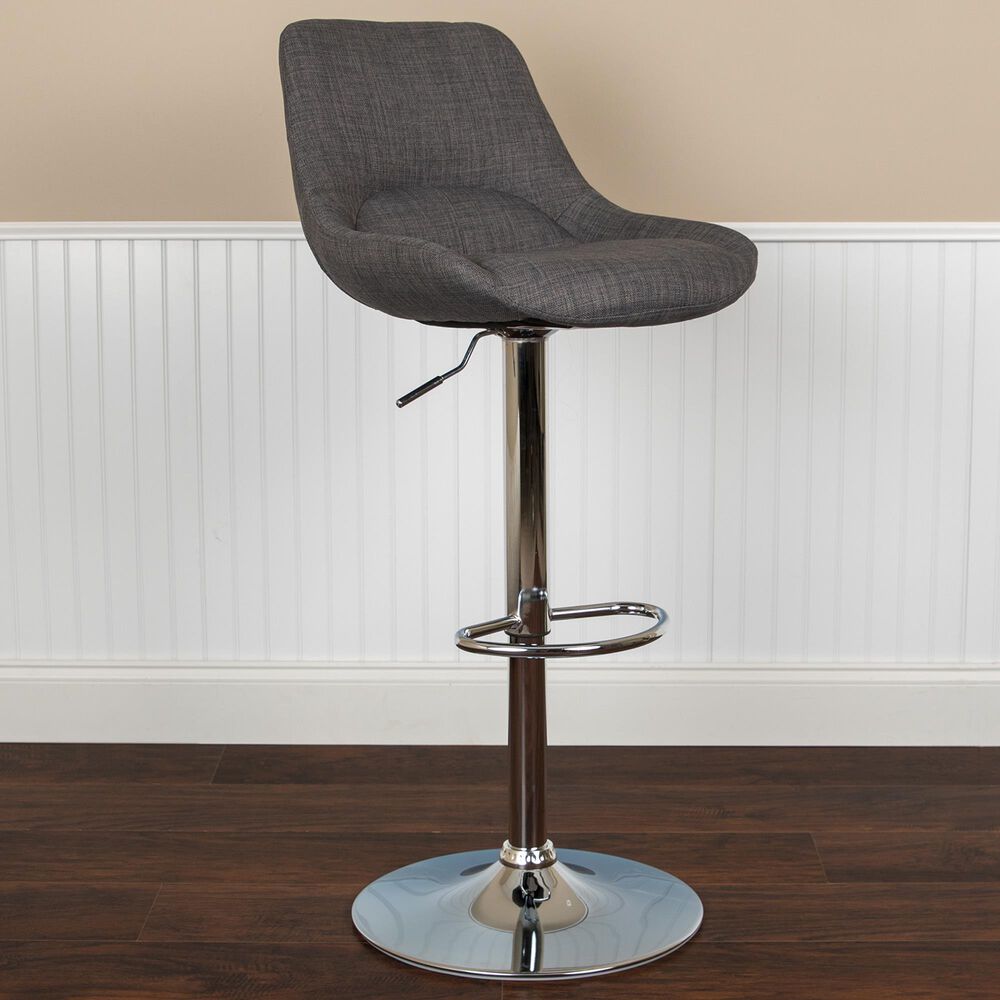 Flash Furniture Adjustable Barstool in Gray, , large