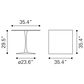 Zuo Modern Molly Dining Table in Brown and Black - Table Only, , large