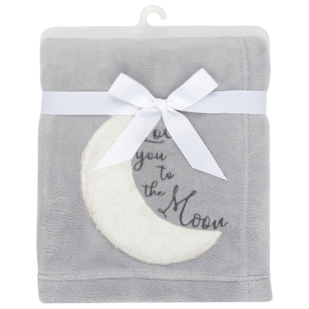 Lambs and Ivy Goodnight Moon Baby Crib Blanket in Gray and White, , large