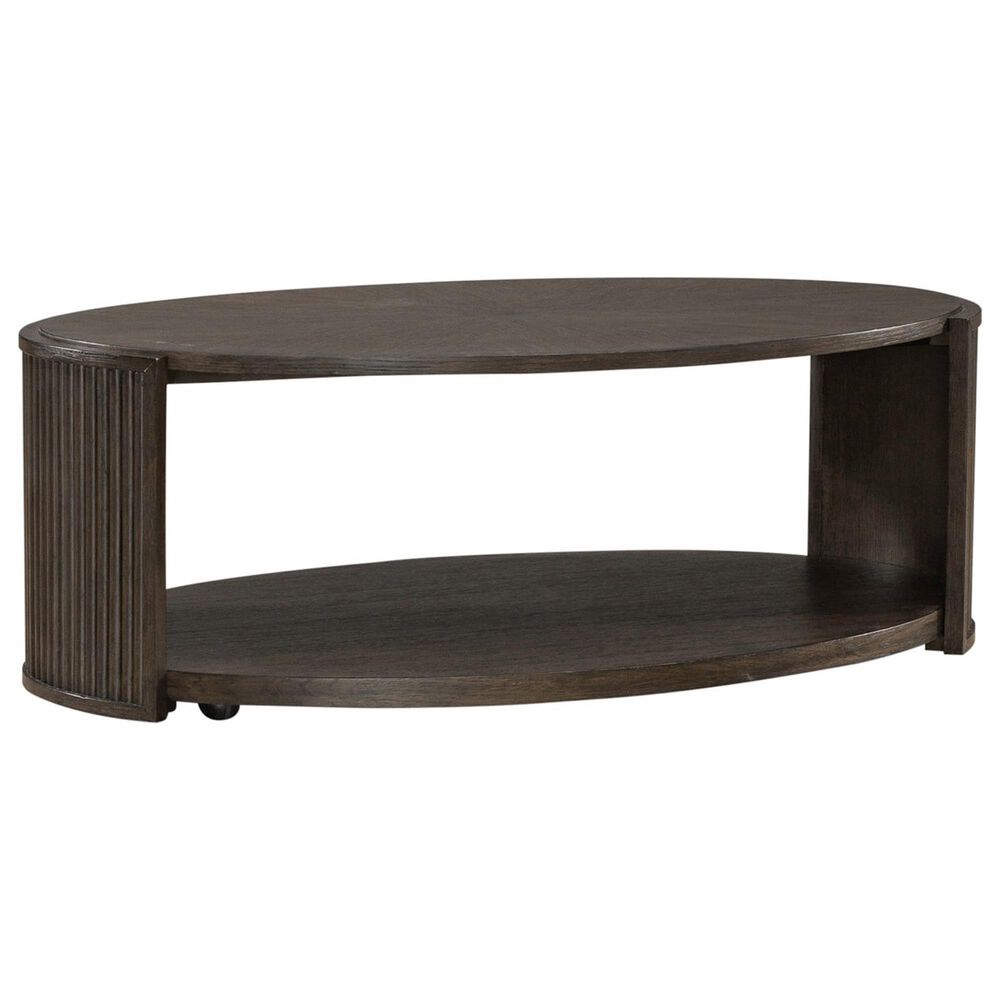 Belle Furnishings City View Oval Cocktail Table in Coffee Bean, , large