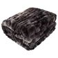 Timberlake 60" x 80" Ruched Faux Fur Throw Blanket in Black, , large