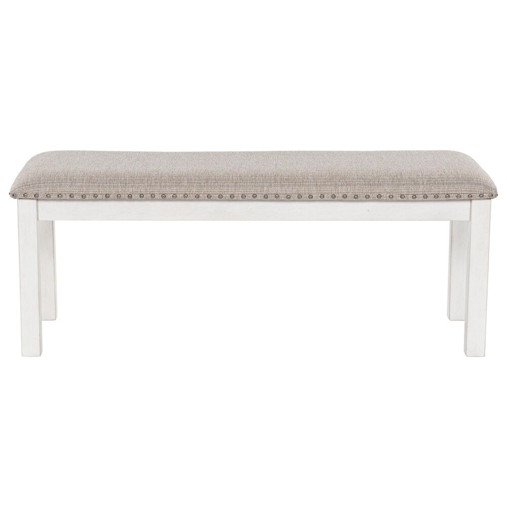 Ashley Robbinsdale Upholstered Dining Bench in Antique White, , large