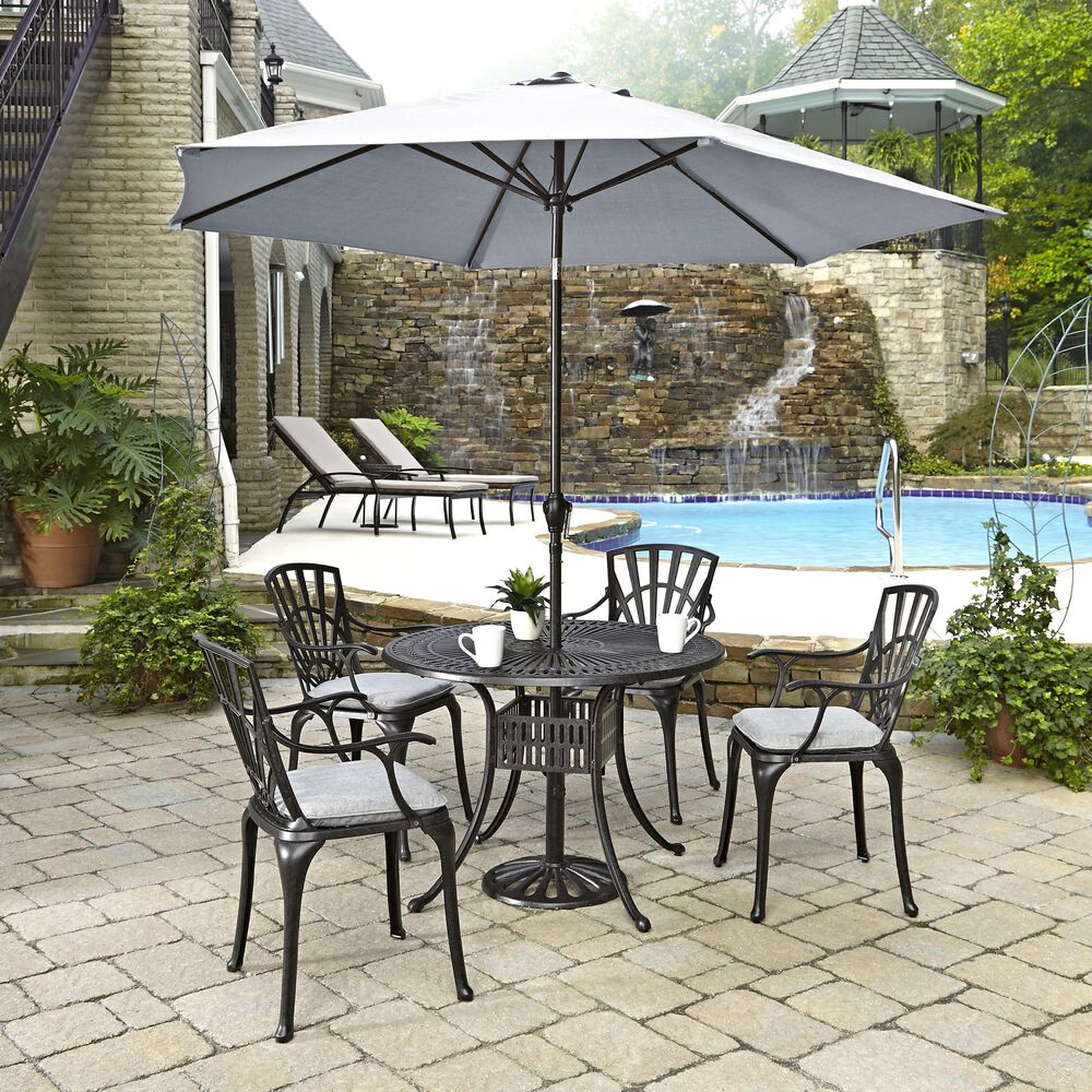 Homestyles Grenada 5-Piece Dining Set in Gray, , large