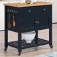 Valor Living Stirling Kitchen Cart in Blue, , large
